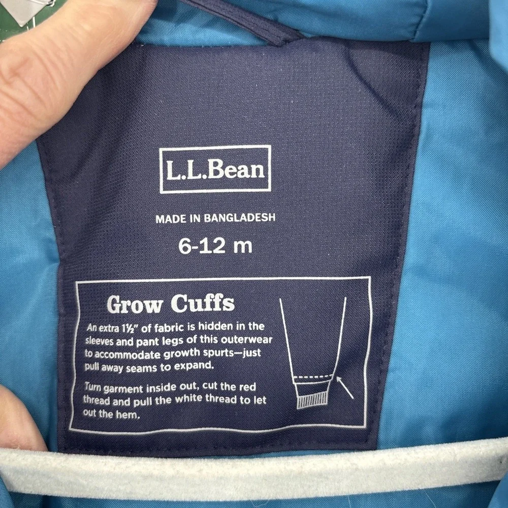 L.L. Bean Cold Buster Snowsuit 6-12 Months Deepest Blue Infant Outdoor Baby Snow